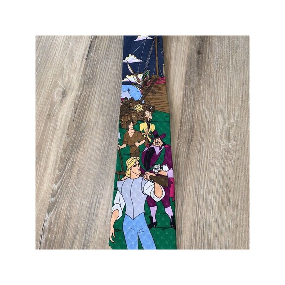 John Smith Neck Tie 100% Silk The Disney Store Vintage Rare Pocahontas Meeko - Picture 1 of 7